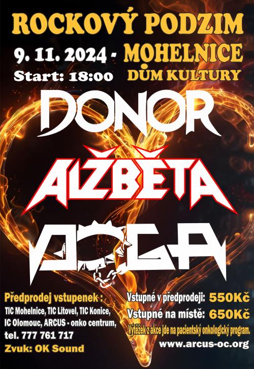 ROCKOVÝ PODZIM - DOGA, ALŽBĚTA, DONOR - 9.11.2024