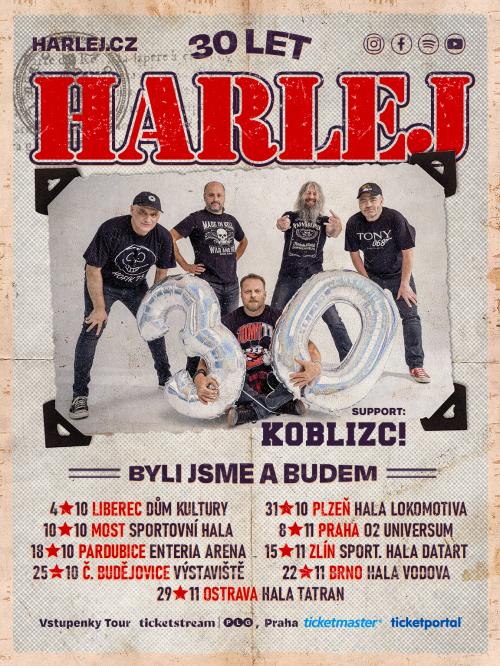 HARLEJ TOUR - 30 LET - od 4.10. do 29.11.2025