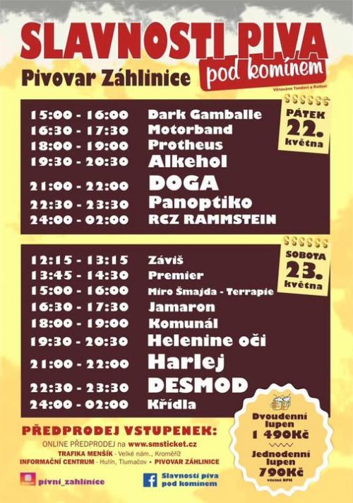 FEST SLAVNOSTI PIVA POD KOMÍNEM - 22. - 23.5.2026