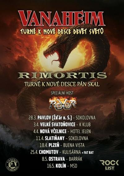 TOUR VANAHEIM - od 28.3. do 16.5.2026 + Rimortis + Roxor