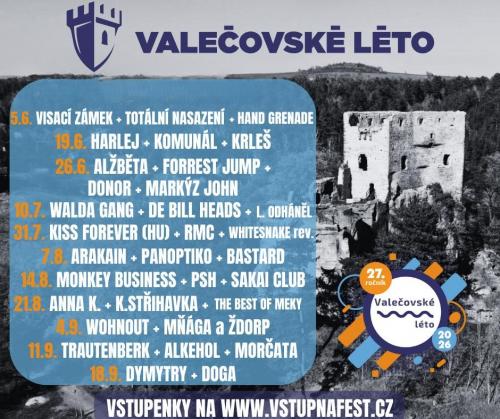 VALEČOVSKÉ LÉTO - od 5.6. do 18.9.2026