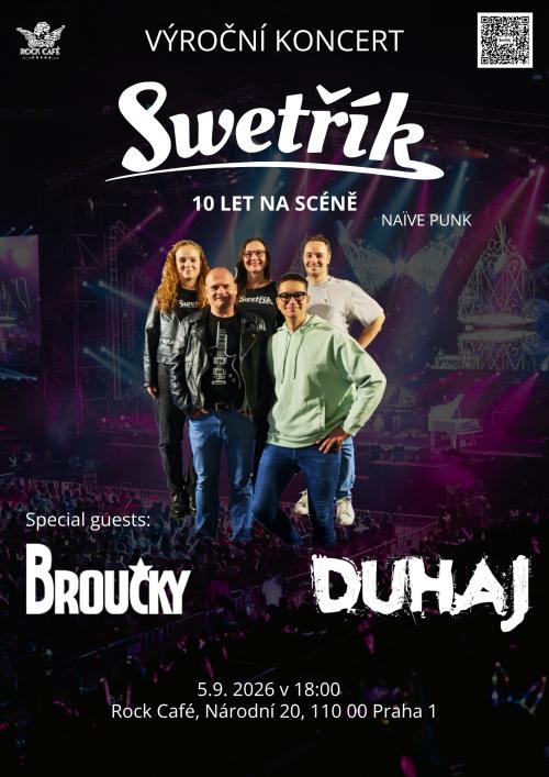 SWETŘÍK - 10.LET - 5.9.2026 - hosté DUHAJ a BROUČKY
